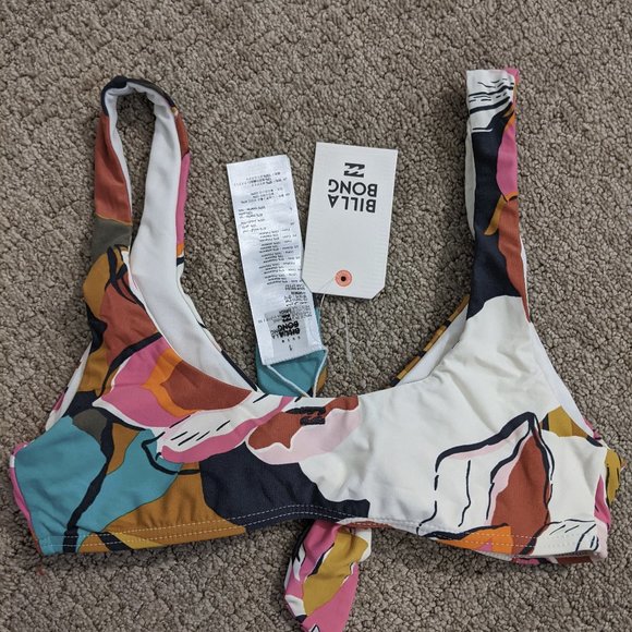 AMBER 3 Piece Reversible Billabong Day Drift - Hanky Tie Top x2 + Tanga Bikini - Picture 3 of 6